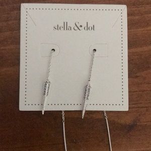 Stella & Dot silver ear threader Earrings EUC